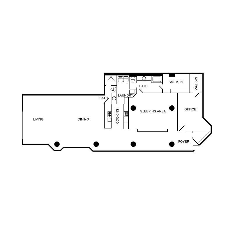 Floor plan layout diagram for c34